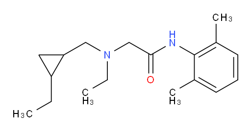 N-(2,6-dimethylphenyl)-2-(ethyl((2-ethylcyclopropyl)methyl)amino)acetamide