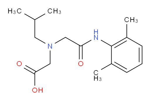 2-((2-((2,6-dimethylphenyl)amino)-2-oxoethyl)(isobutyl)amino)acetic acid