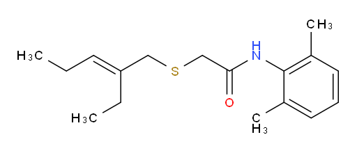 (E)-N-(2,6-dimethylphenyl)-2-((2-ethylpent-2-en-1-yl)thio)acetamide