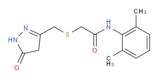 N-(2,6-dimethylphenyl)-2-(((5-oxo-4,5-dihydro-1H-pyrazol-3-yl)methyl)thio)acetamide