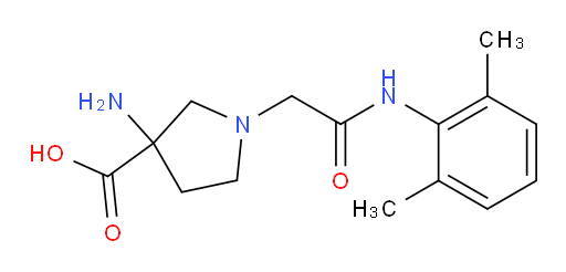 3-amino-1-(2-((2,6-dimethylphenyl)amino)-2-oxoethyl)pyrrolidine-3-carboxylic acid