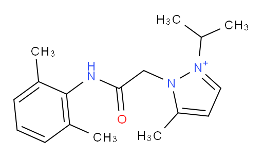 1-(2-((2,6-dimethylphenyl)amino)-2-oxoethyl)-2-isopropyl-5-methyl-1H-pyrazol-2-ium