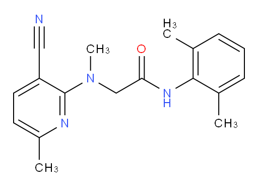2-((3-cyano-6-methylpyridin-2-yl)(methyl)amino)-N-(2,6-dimethylphenyl)acetamide