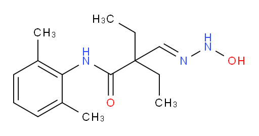 (E)-N-(2,6-dimethylphenyl)-2-ethyl-2-((2-hydroxyhydrazono)methyl)butanamide
