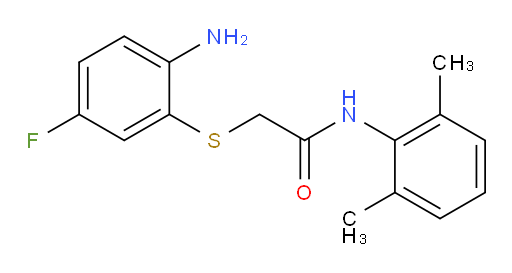 2-((2-amino-5-fluorophenyl)thio)-N-(2,6-dimethylphenyl)acetamide