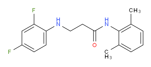 3-((2,4-difluorophenyl)amino)-N-(2,6-dimethylphenyl)propanamide