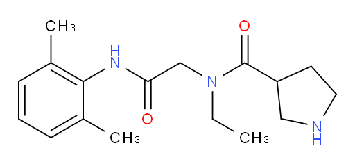 N-(2-((2,6-dimethylphenyl)amino)-2-oxoethyl)-N-ethylpyrrolidine-3-carboxamide
