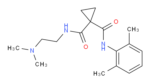 N-(2-(dimethylamino)ethyl)-N-(2,6-dimethylphenyl)cyclopropane-1,1-dicarboxamide