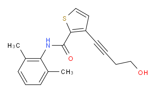 N-(2,6-dimethylphenyl)-3-(4-hydroxybut-1-yn-1-yl)thiophene-2-carboxamide