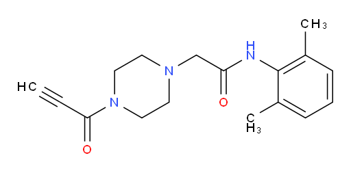 N-(2,6-dimethylphenyl)-2-(4-propioloylpiperazin-1-yl)acetamide