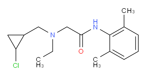 2-(((2-chlorocyclopropyl)methyl)(ethyl)amino)-N-(2,6-dimethylphenyl)acetamide