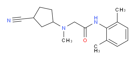 2-((3-cyanocyclopentyl)(methyl)amino)-N-(2,6-dimethylphenyl)acetamide