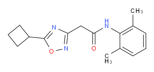 2-(5-cyclobutyl-1,2,4-oxadiazol-3-yl)-N-(2,6-dimethylphenyl)acetamide