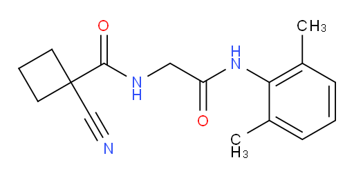 1-cyano-N-(2-((2,6-dimethylphenyl)amino)-2-oxoethyl)cyclobutanecarboxamide