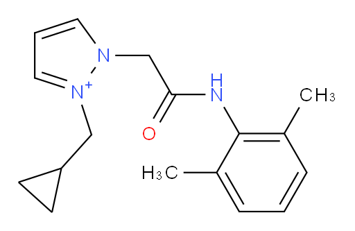 2-(cyclopropylmethyl)-1-(2-((2,6-dimethylphenyl)amino)-2-oxoethyl)-1H-pyrazol-2-ium
