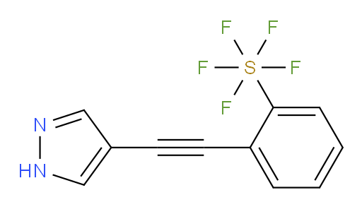 2-((1H-pyrazol-4-yl)ethynyl)(pentafluoromercapto)benzene