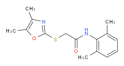 2-((4,5-dimethyloxazol-2-yl)thio)-N-(2,6-dimethylphenyl)acetamide