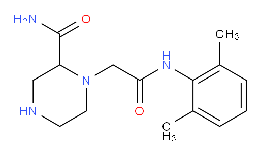 1-(2-((2,6-dimethylphenyl)amino)-2-oxoethyl)piperazine-2-carboxamide