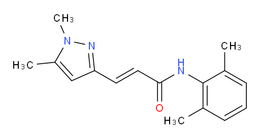 (E)-3-(1,5-dimethyl-1H-pyrazol-3-yl)-N-(2,6-dimethylphenyl)acrylamide
