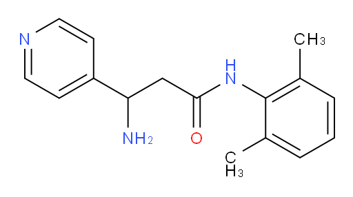 3-amino-N-(2,6-dimethylphenyl)-3-(pyridin-4-yl)propanamide