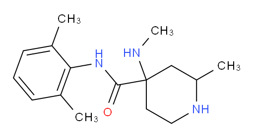N-(2,6-dimethylphenyl)-2-methyl-4-(methylamino)piperidine-4-carboxamide