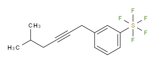 3-(5-methylhex-2-yn-1-yl)(pentafluoromercapto)benzene