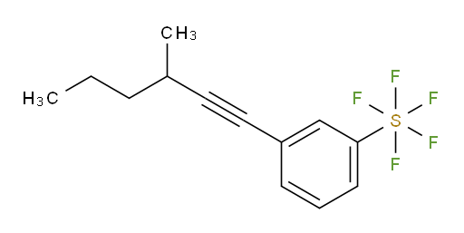 3-(3-methylhex-1-yn-1-yl)(pentafluoromercapto)benzene