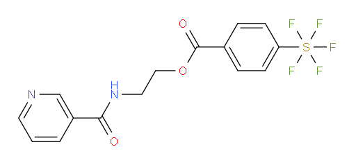 2-(nicotinamido)ethyl 4-(pentafluoromercapto)benzoate