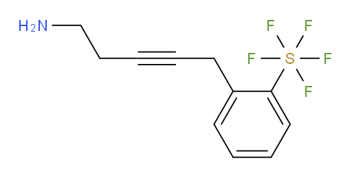 2-(5-aminopent-2-yn-1-yl)(pentafluoromercapto)benzene
