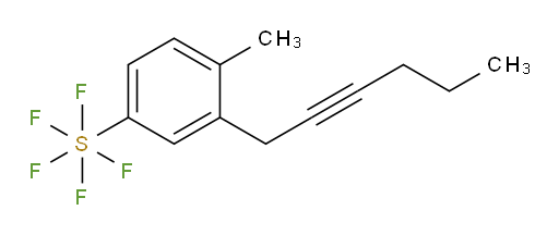 3-(hex-2-yn-1-yl)-4-methyl(pentafluoromercapto)benzene