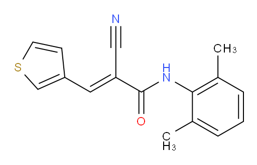 (E)-2-cyano-N-(2,6-dimethylphenyl)-3-(thiophen-3-yl)acrylamide