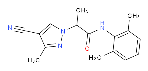 2-(4-cyano-3-methyl-1H-pyrazol-1-yl)-N-(2,6-dimethylphenyl)propanamide