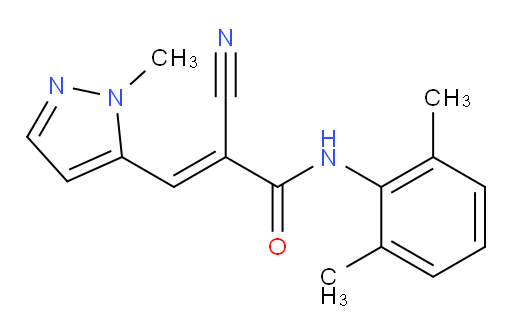 (E)-2-cyano-N-(2,6-dimethylphenyl)-3-(1-methyl-1H-pyrazol-5-yl)acrylamide