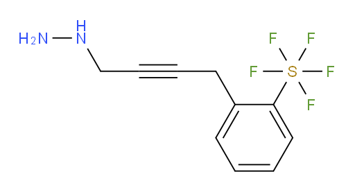 2-(4-hydrazinylbut-2-yn-1-yl)(pentafluoromercapto)benzene