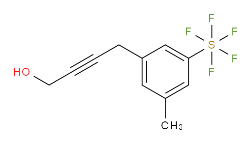 4-(3-(pentafluoromercapto)-5-methylphenyl)but-2-yn-1-ol