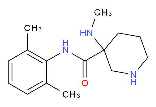 N-(2,6-dimethylphenyl)-3-(methylamino)piperidine-3-carboxamide