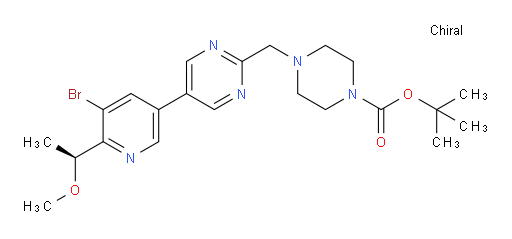 (S)-tert-butyl 4-((5-(5-bromo-6-(1-methoxyethyl)pyridin-3-yl)pyrimidin-2-yl)methyl)piperazine-1-carboxylate