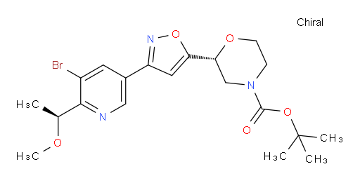 (R)-tert-butyl 2-(3-(5-bromo-6-((S)-1-methoxyethyl)pyridin-3-yl)isoxazol-5-yl)morpholine-4-carboxylate