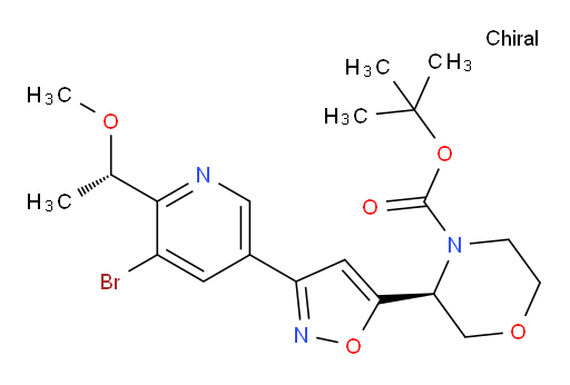 (S)-tert-butyl 3-(3-(5-bromo-6-((S)-1-methoxyethyl)pyridin-3-yl)isoxazol-5-yl)morpholine-4-carboxylate