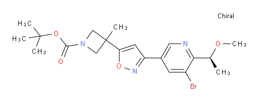 (S)-tert-butyl 3-(3-(5-bromo-6-(1-methoxyethyl)pyridin-3-yl)isoxazol-5-yl)-3-methylazetidine-1-carboxylate
