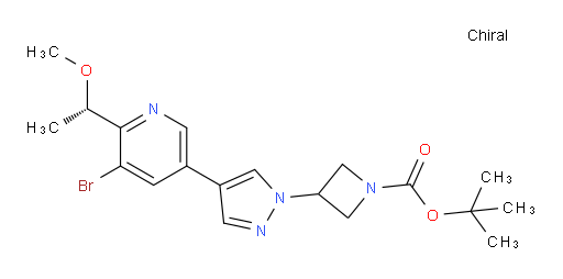(S)-tert-butyl 3-(4-(5-bromo-6-(1-methoxyethyl)pyridin-3-yl)-1H-pyrazol-1-yl)azetidine-1-carboxylate