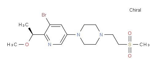 (S)-1-(5-bromo-6-(1-methoxyethyl)pyridin-3-yl)-4-(2-(methylsulfonyl)ethyl)piperazine
