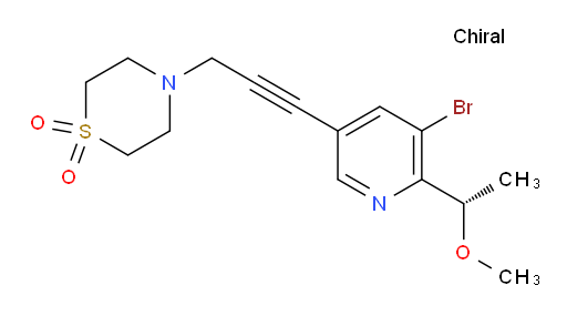 (S)-4-(3-(5-bromo-6-(1-methoxyethyl)pyridin-3-yl)prop-2-yn-1-yl)thiomorpholine 1,1-dioxide
