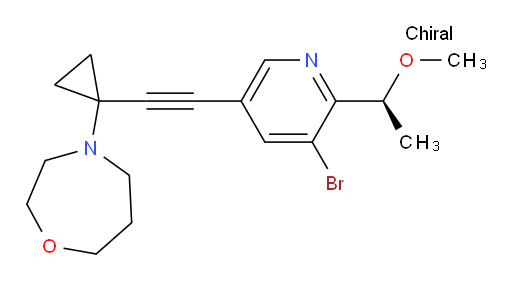 (S)-4-(1-((5-bromo-6-(1-methoxyethyl)pyridin-3-yl)ethynyl)cyclopropyl)-1,4-oxazepane