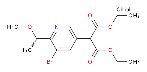(S)-diethyl 2-(5-bromo-6-(1-methoxyethyl)pyridin-3-yl)malonate