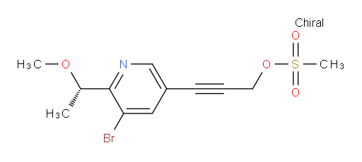 (S)-3-(5-bromo-6-(1-methoxyethyl)pyridin-3-yl)prop-2-yn-1-yl methanesulfonate