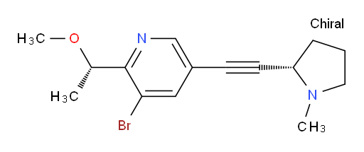 3-bromo-2-((S)-1-methoxyethyl)-5-(((S)-1-methylpyrrolidin-2-yl)ethynyl)pyridine
