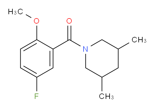 (3,5-dimethylpiperidin-1-yl)(5-fluoro-2-methoxyphenyl)methanone