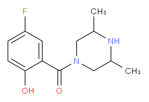 (3,5-dimethylpiperazin-1-yl)(5-fluoro-2-hydroxyphenyl)methanone