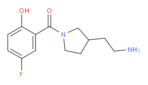 (3-(2-aminoethyl)pyrrolidin-1-yl)(5-fluoro-2-hydroxyphenyl)methanone